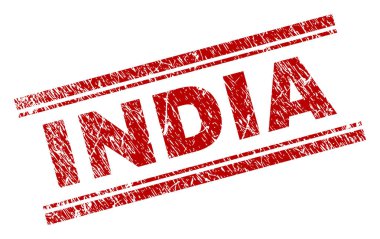 Grunge Hindistan damga mühür dokulu