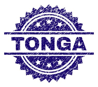 Grunge Tonga damga mühür dokulu