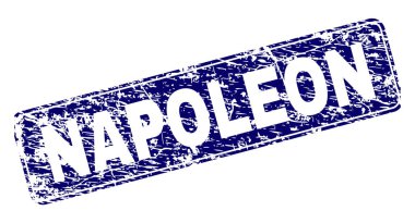 Yuvarlatılmış dikdörtgen damga grunge Napoleon çerçeveli