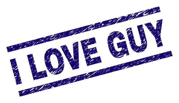 Grunge texturizado I LOVE GUY sello — Archivo Imágenes Vectoriales