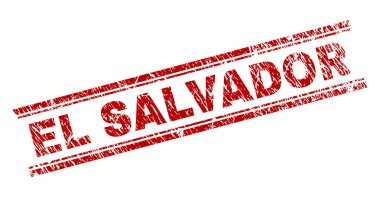 Dokulu El Salvador damga mühür çizik