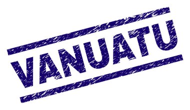 Dokulu Vanuatu damga mühür çizik