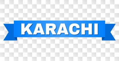 Karaçi başlık ile mavi şerit