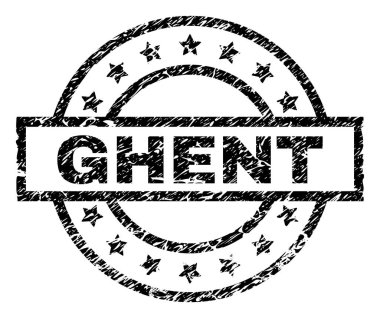 Grunge Ghent damga mühür dokulu