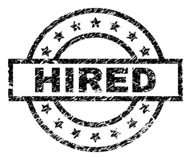 Dokulu işe alınan damga mühür çizik