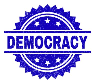 Grunge demokrasi damga mühür dokulu