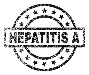 Grunge Hepatit A damga mühür dokulu