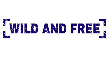 Dokulu vahşi ve özgür damga mühür köşeleri içinde çizik