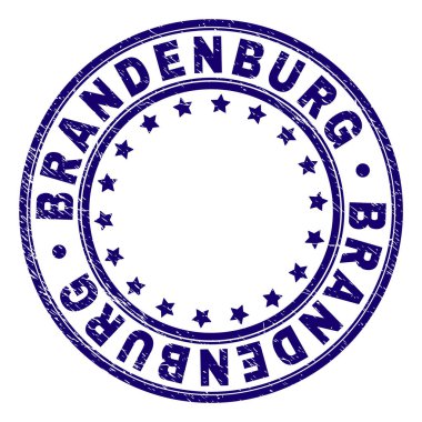 Grunge Brandenburg damga mühür yuvarlak dokulu