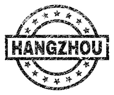 Grunge Hangzhou damga mühür dokulu