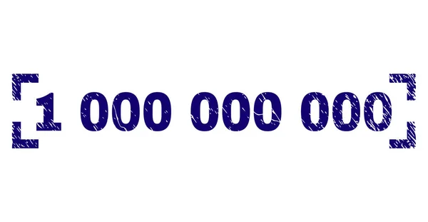 Grunge texturizado 1 000 000 000 sello sellado dentro de las esquinas — Vector de stock