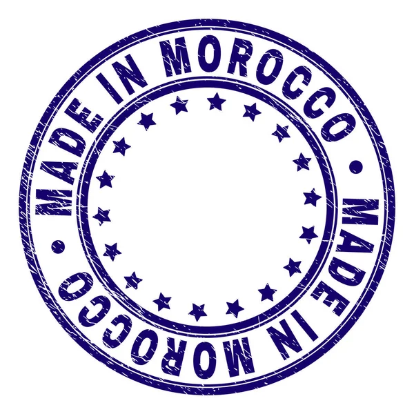 Porysowana teksturowanej w Maroko okrągła pieczęć pieczęć — Wektor stockowy