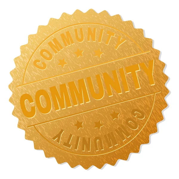 Golden Community Award Timbre — Image vectorielle