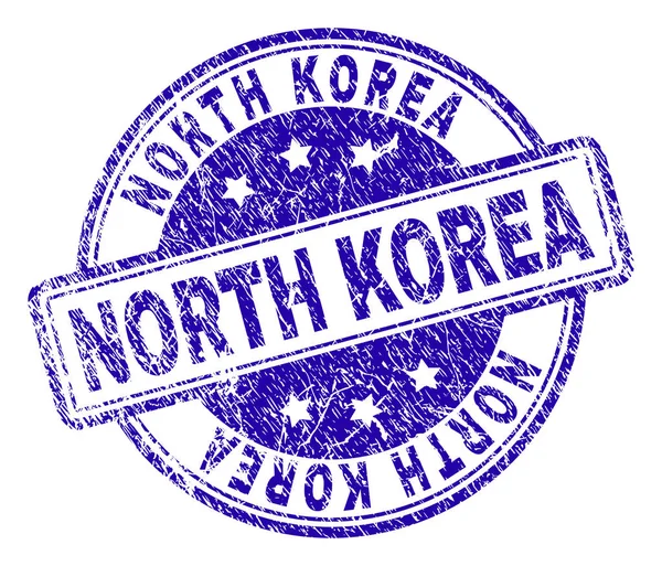 Dokulu Kuzey Kore damga mühür çizik — Stok Vektör