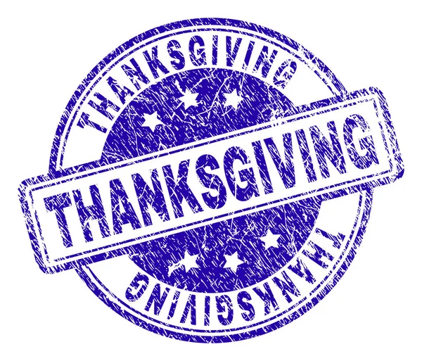 Segel Stamp THANKSGIVING Tergores - Stok Vektor