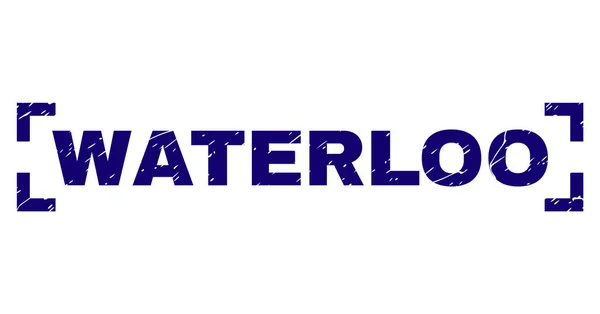 Grunge texturiertes Waterloo Stempelsiegel zwischen den Ecken — Stockvektor