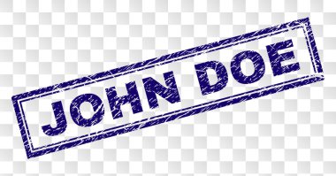 Grunge John Doe dikdörtgen damgası