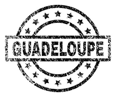 Grunge Guadeloupe damga mühür dokulu
