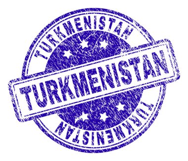 Grunge Türkmenistan damga mühür dokulu