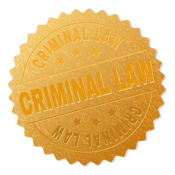 Σφραγίδα σήμα χρυσό ποινικού δικαίου — Διανυσματικό Αρχείο