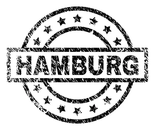 Grunge texturerat Hamburg stämpelplatta — Stock vektor