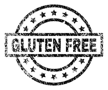 Dokulu Gluten ücretsiz damga mühür çizik