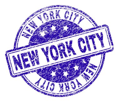 Dokulu New York City damga mühür çizik