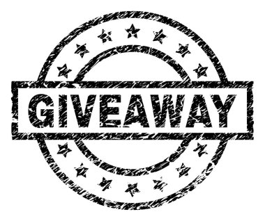 Dokulu Giveaway damga mühür çizik