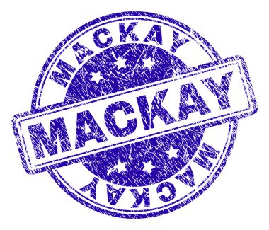 Grunge Mackay damga mühür dokulu