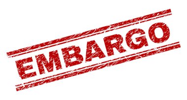 Dokulu ambargo damga mühür çizik