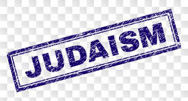 Grunge Yahudilik dikdörtgen damgası