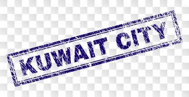 Grunge Kuwait City dikdörtgen damgası
