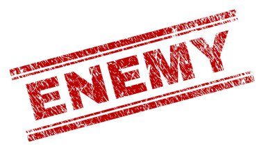 Dokulu düşman damga mühür çizik