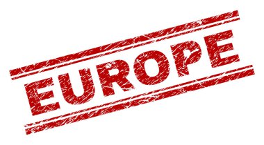 Dokulu Europe damga mühür çizik