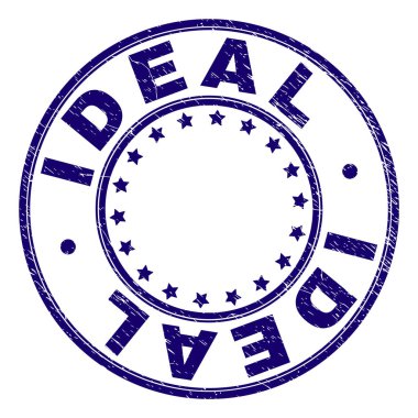 Grunge Ideal yuvarlak damga mühür dokulu