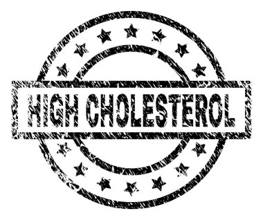 Dokulu yüksek kolesterol damga mühür çizik