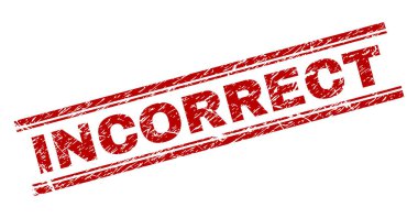 Dokulu yanlış damga mühür çizik