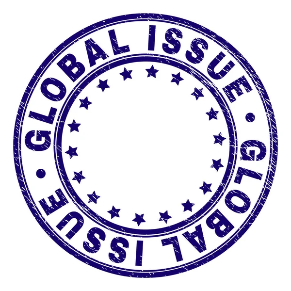 Grunge Textured GLOBAL ISSUE Sello de sello redondo — Archivo Imágenes Vectoriales