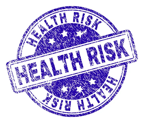 Scratched Textured HEALTH RISK Stamp Seal — Stock Vector