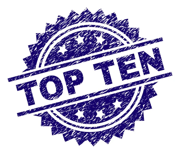 En iyi on damga mühür grunge dokulu