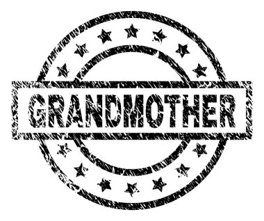 Grunge Büyükanne damga mühür dokulu