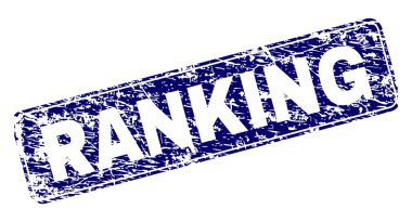 Yuvarlatılmış dikdörtgen damga grunge sıralaması çerçeveli