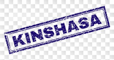 Grunge Kinshasa dikdörtgen damgası