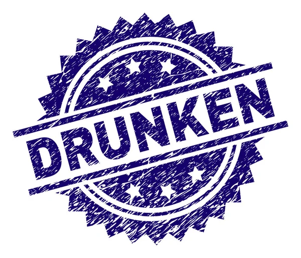 Repad texturerat Drunken stämpelplatta — Stock vektor