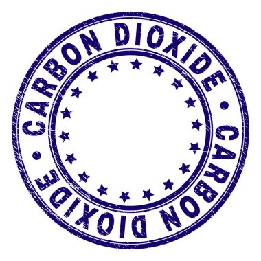 Grunge karbon dioksit damga mühür yuvarlak dokulu