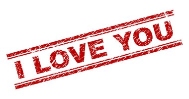 Çizik dokulu mühür damgası aşk