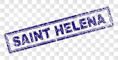 Çizik Saint Helena Rectangle damgası