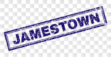 Grunge Jamestown dikdörtgen damgası