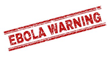 Grunge Ebola uyarı damga mühür dokulu