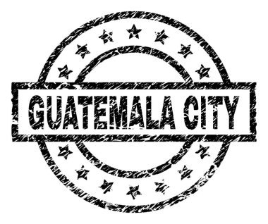Dokulu Guatemala City damga mühür çizik